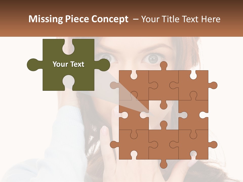 A Woman Covering Her Mouth With Her Hands PowerPoint Template