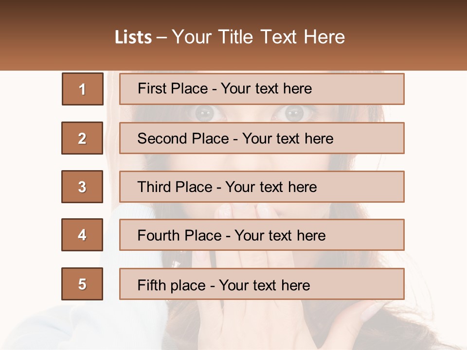 A Woman Covering Her Mouth With Her Hands PowerPoint Template