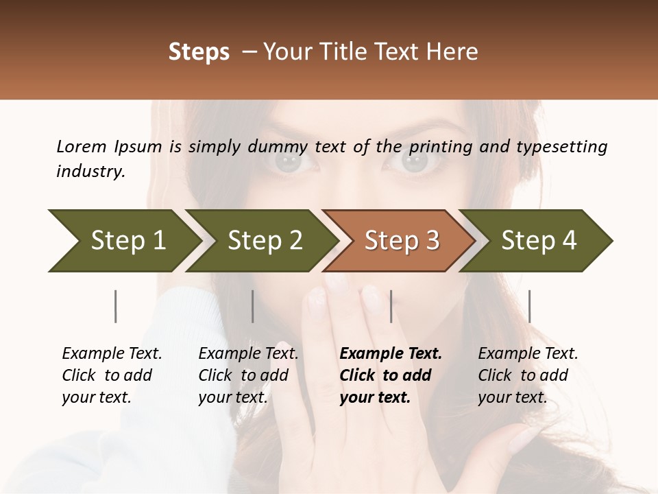 A Woman Covering Her Mouth With Her Hands PowerPoint Template