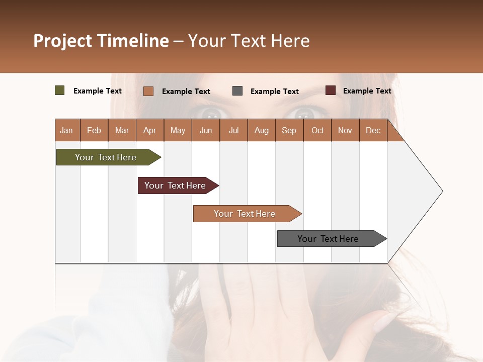 A Woman Covering Her Mouth With Her Hands PowerPoint Template