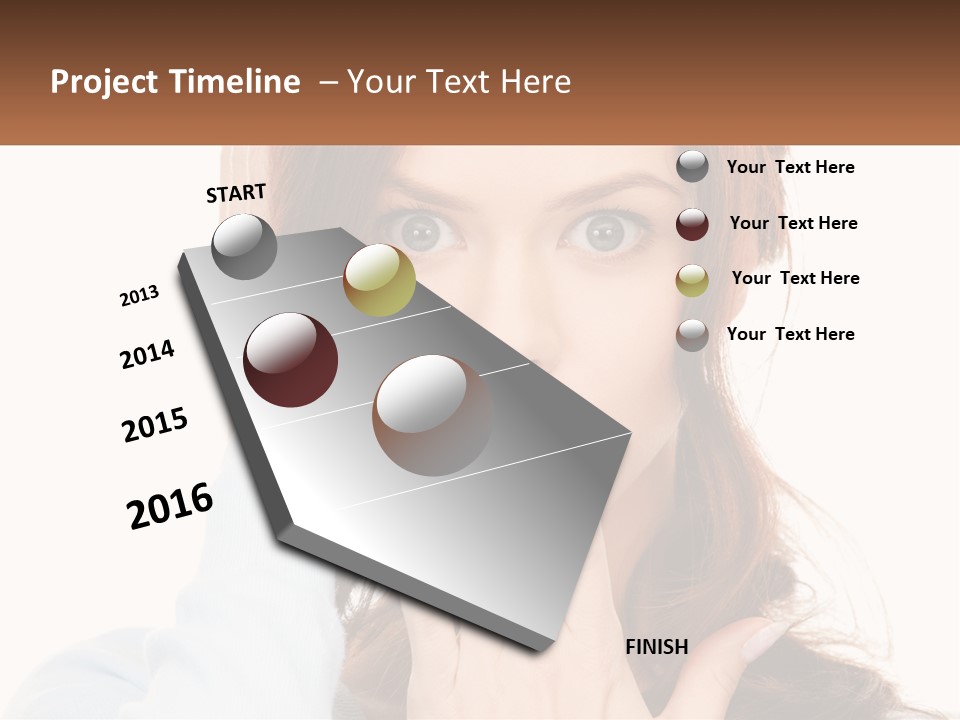 A Woman Covering Her Mouth With Her Hands PowerPoint Template