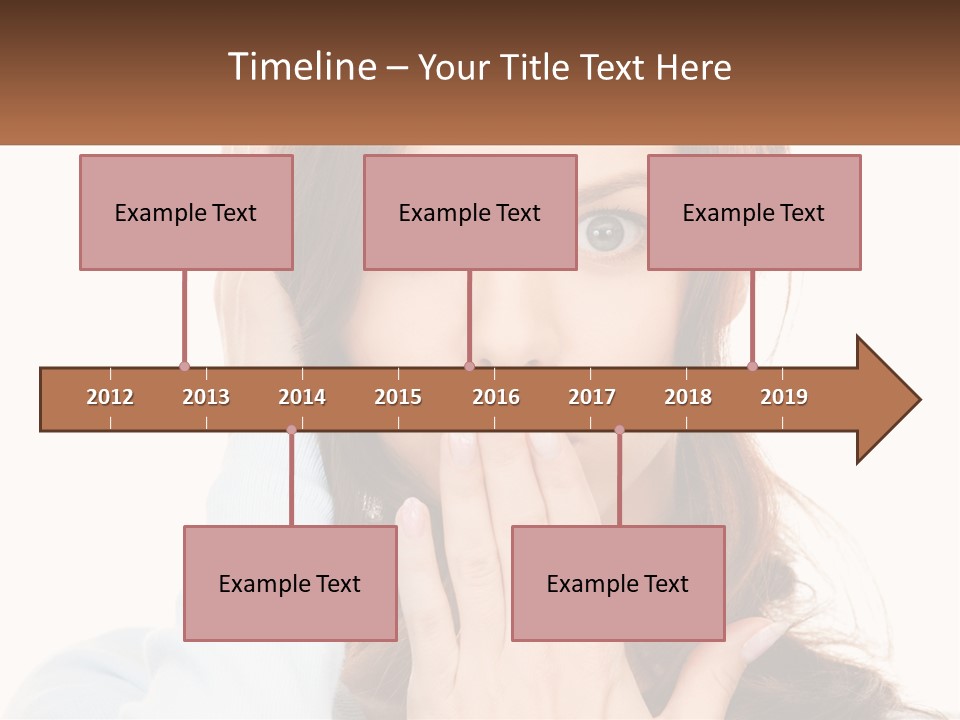 A Woman Covering Her Mouth With Her Hands PowerPoint Template