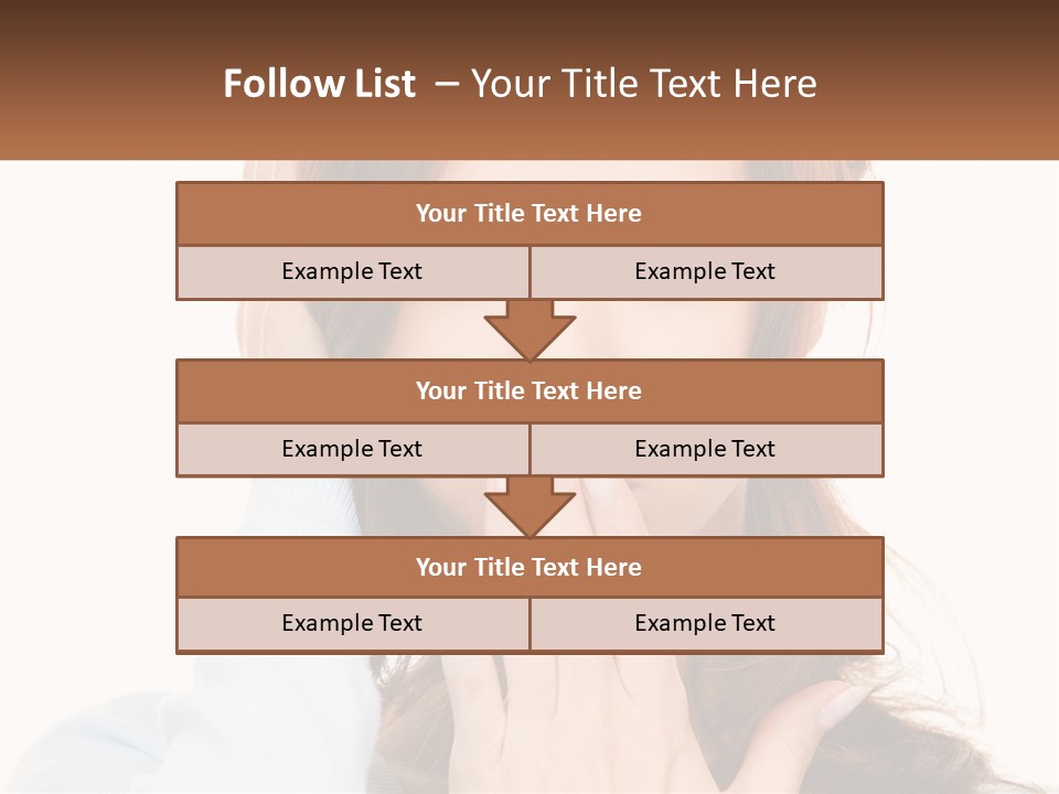A Woman Covering Her Mouth With Her Hands PowerPoint Template