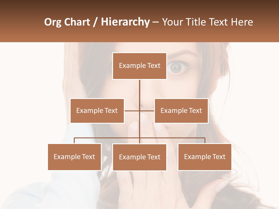 A Woman Covering Her Mouth With Her Hands PowerPoint Template
