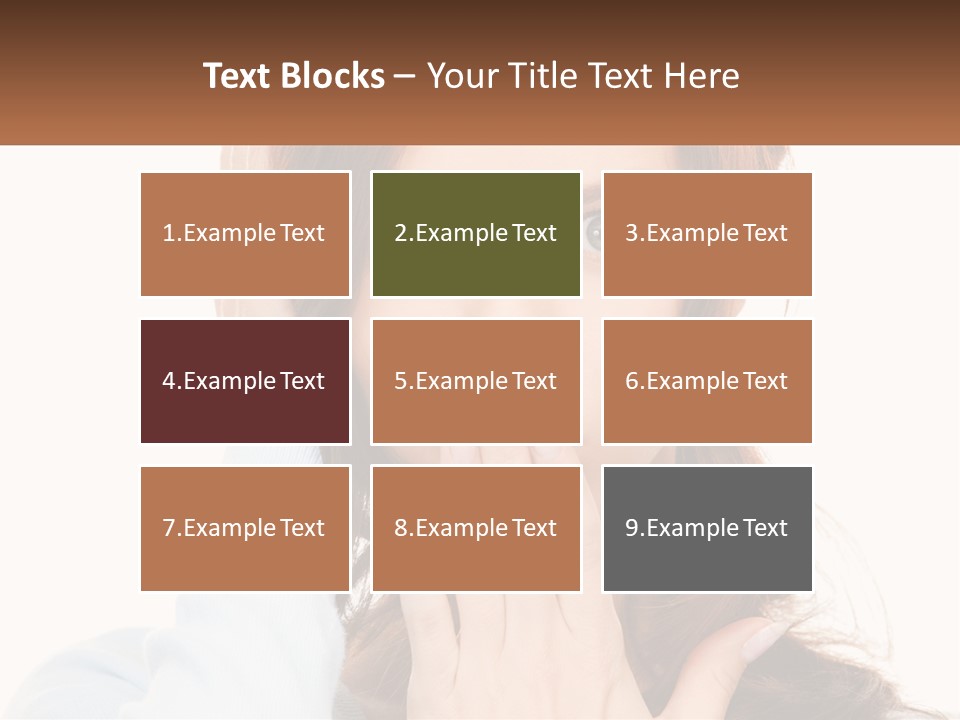 A Woman Covering Her Mouth With Her Hands PowerPoint Template