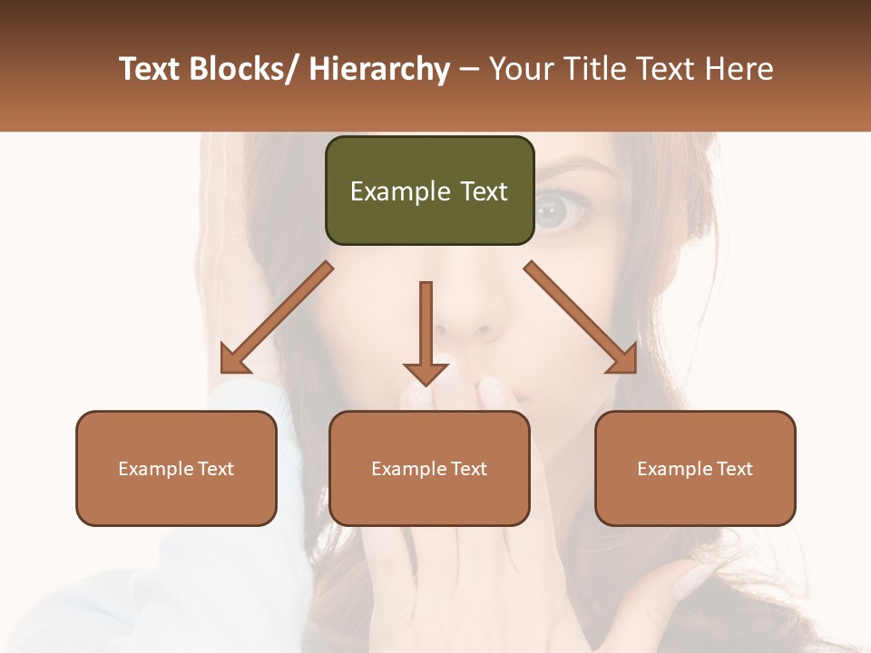 A Woman Covering Her Mouth With Her Hands PowerPoint Template