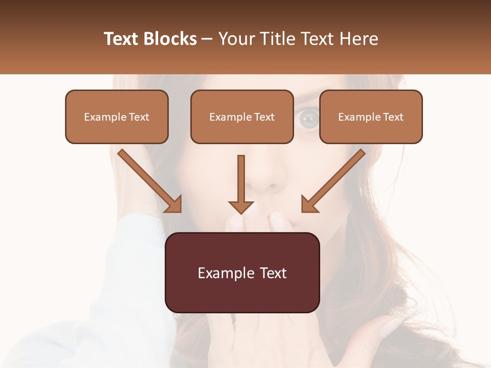 A Woman Covering Her Mouth With Her Hands PowerPoint Template