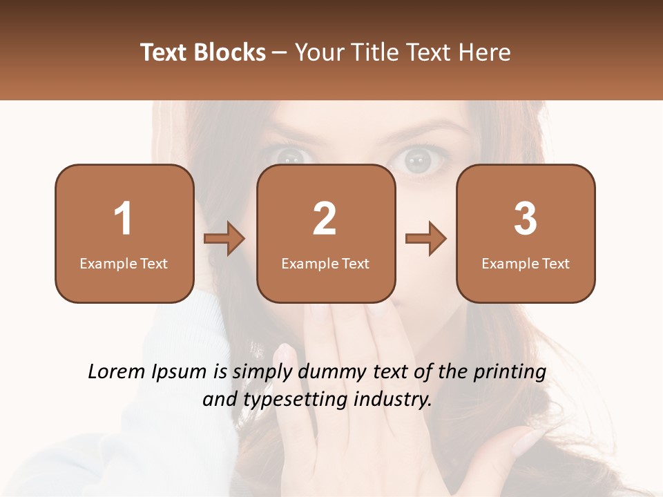 A Woman Covering Her Mouth With Her Hands PowerPoint Template