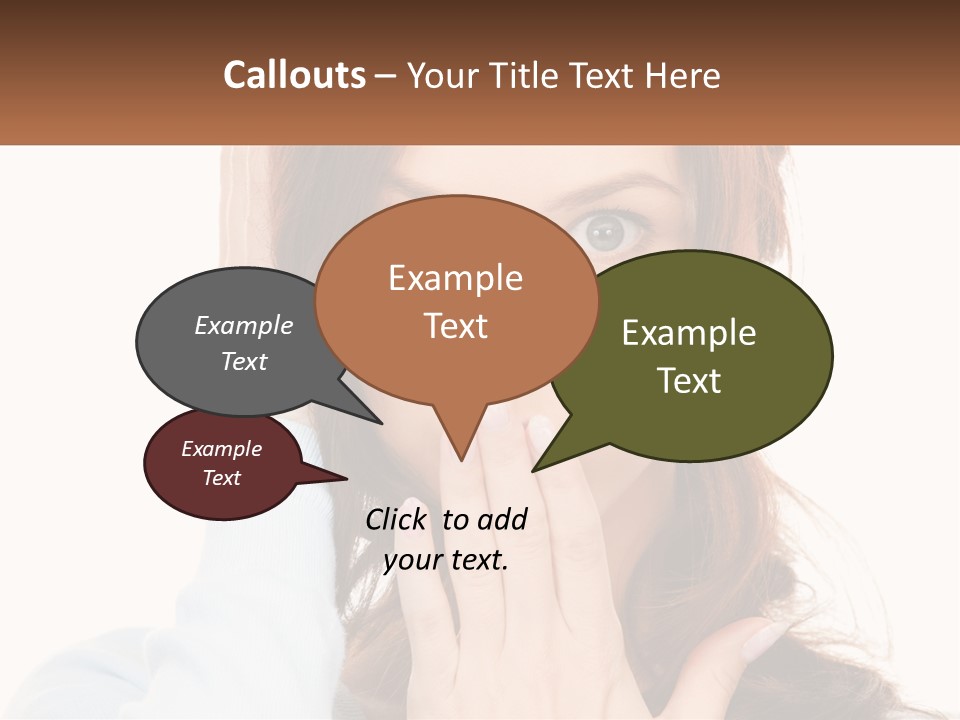 A Woman Covering Her Mouth With Her Hands PowerPoint Template