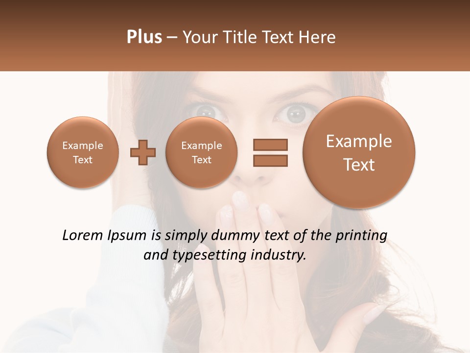 A Woman Covering Her Mouth With Her Hands PowerPoint Template