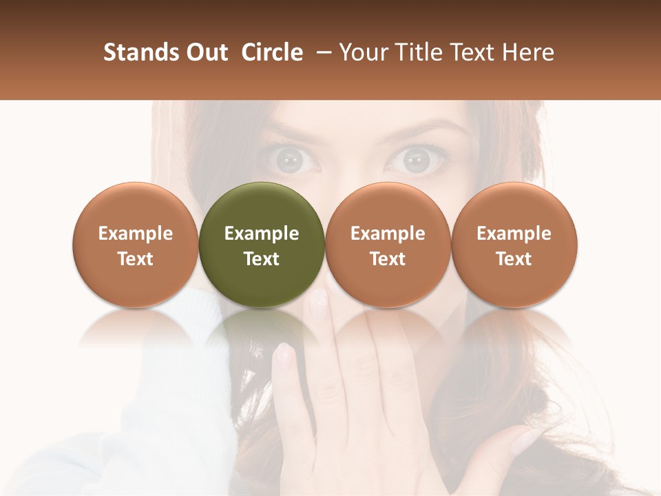 A Woman Covering Her Mouth With Her Hands PowerPoint Template