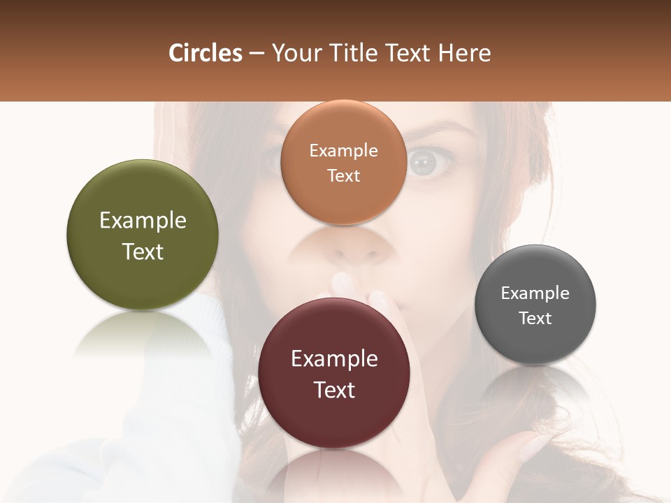 A Woman Covering Her Mouth With Her Hands PowerPoint Template