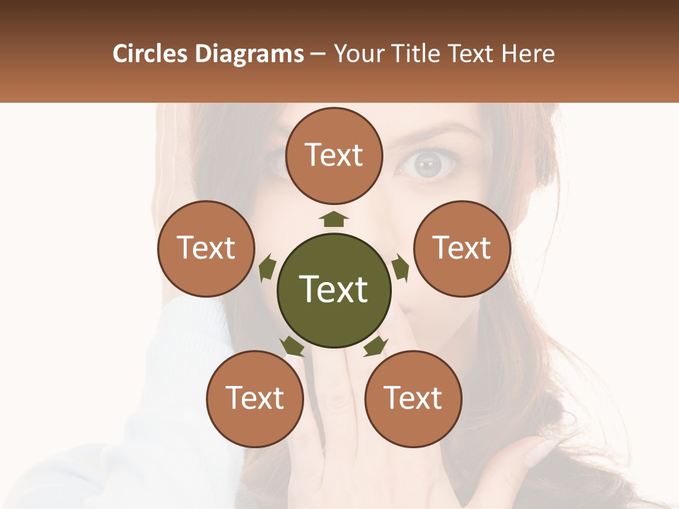 A Woman Covering Her Mouth With Her Hands PowerPoint Template