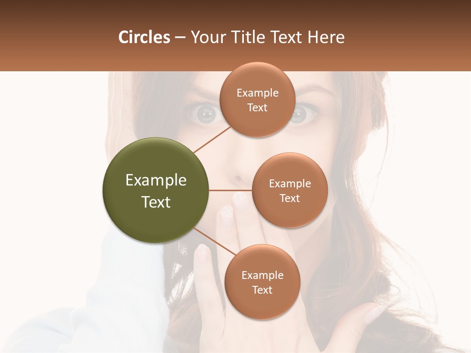 A Woman Covering Her Mouth With Her Hands PowerPoint Template