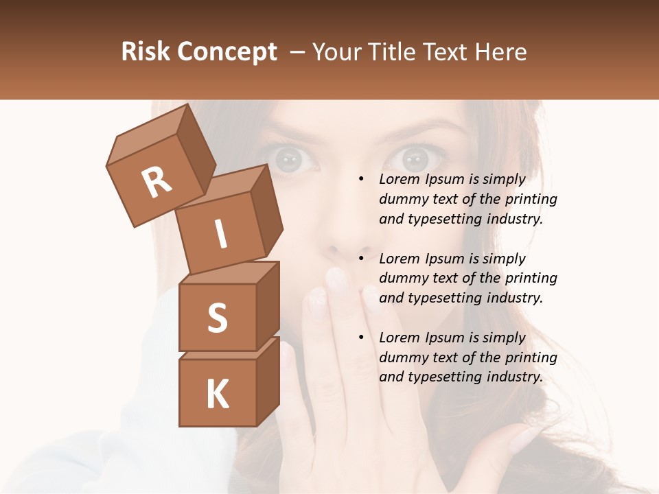 A Woman Covering Her Mouth With Her Hands PowerPoint Template