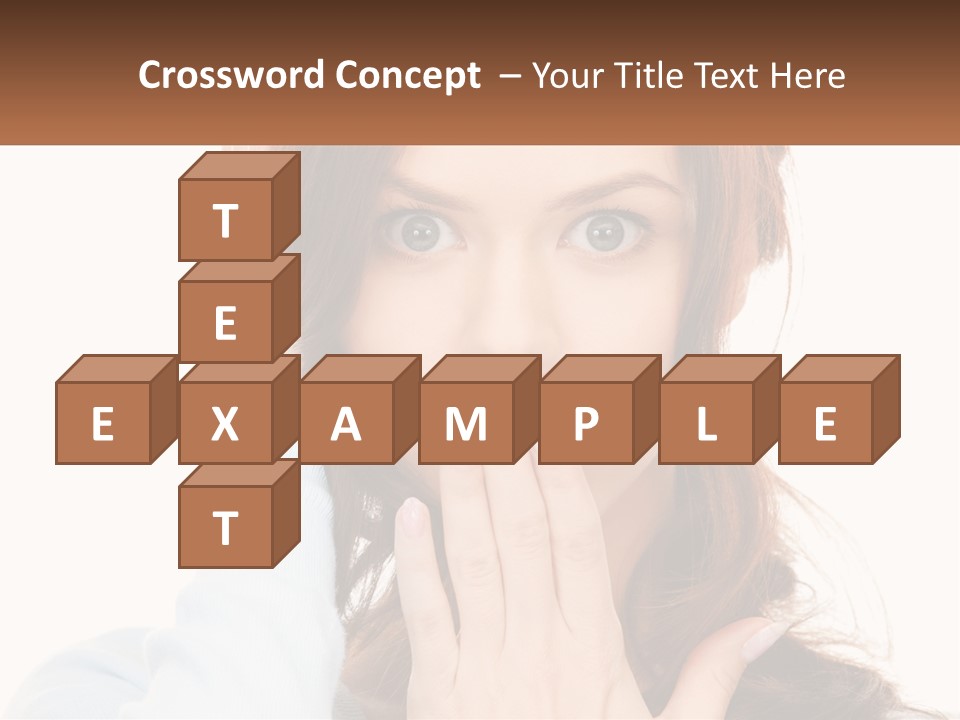 A Woman Covering Her Mouth With Her Hands PowerPoint Template