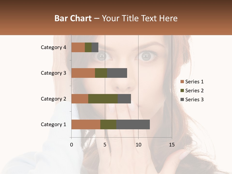 A Woman Covering Her Mouth With Her Hands PowerPoint Template