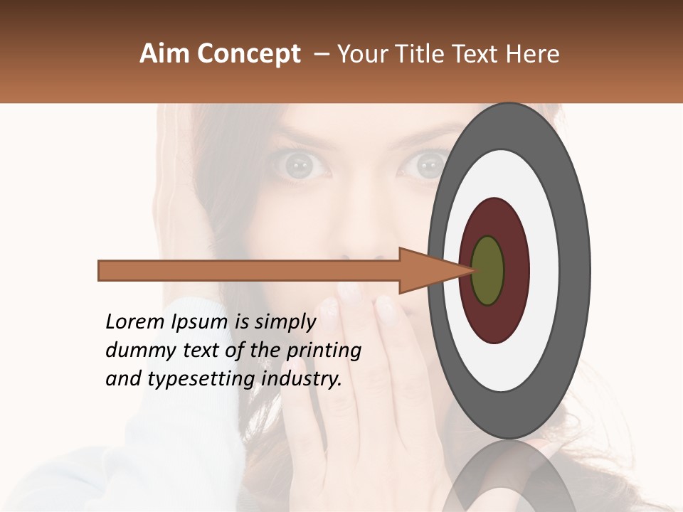 A Woman Covering Her Mouth With Her Hands PowerPoint Template