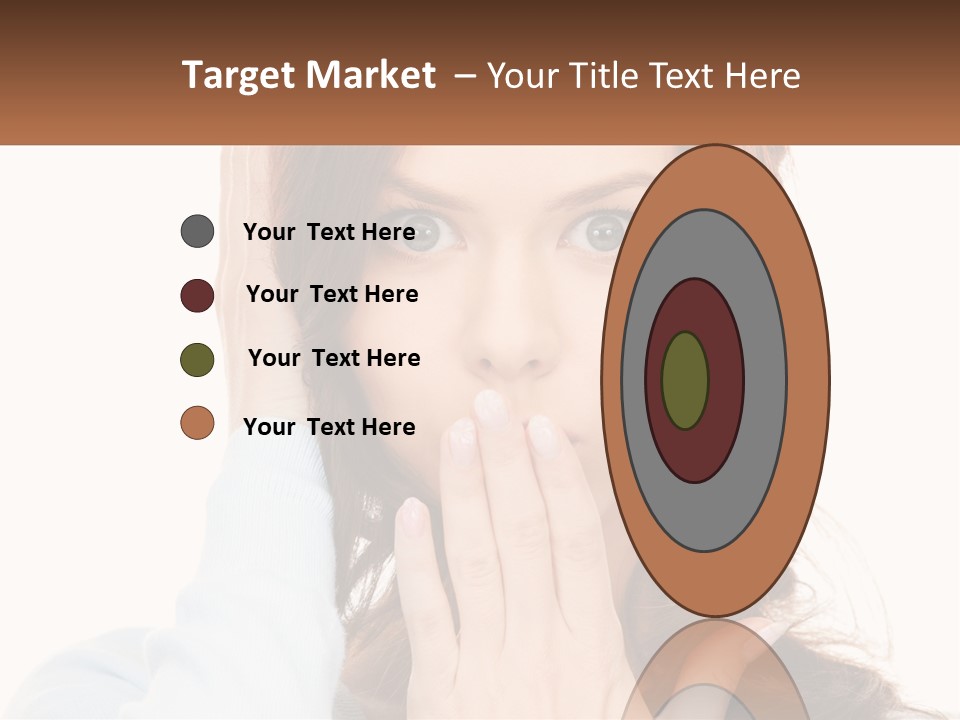 A Woman Covering Her Mouth With Her Hands PowerPoint Template