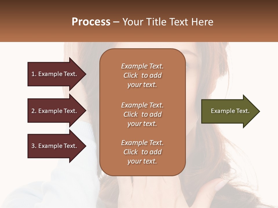 A Woman Covering Her Mouth With Her Hands PowerPoint Template