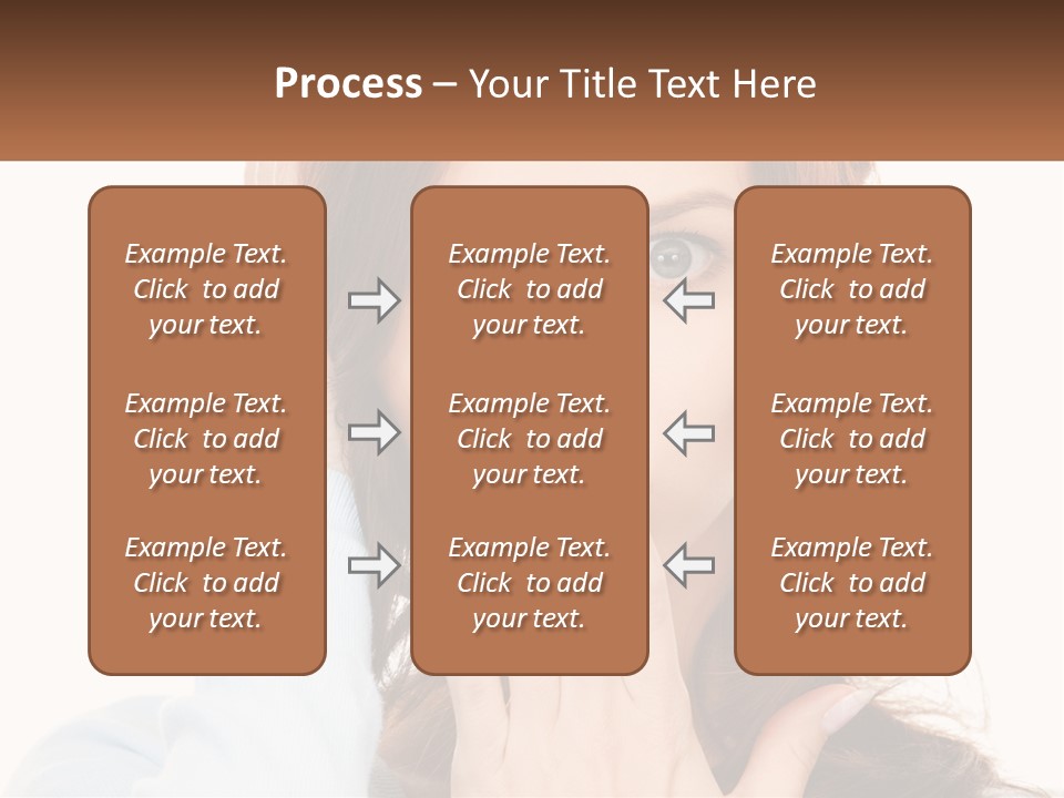 A Woman Covering Her Mouth With Her Hands PowerPoint Template