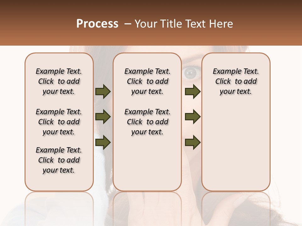 A Woman Covering Her Mouth With Her Hands PowerPoint Template