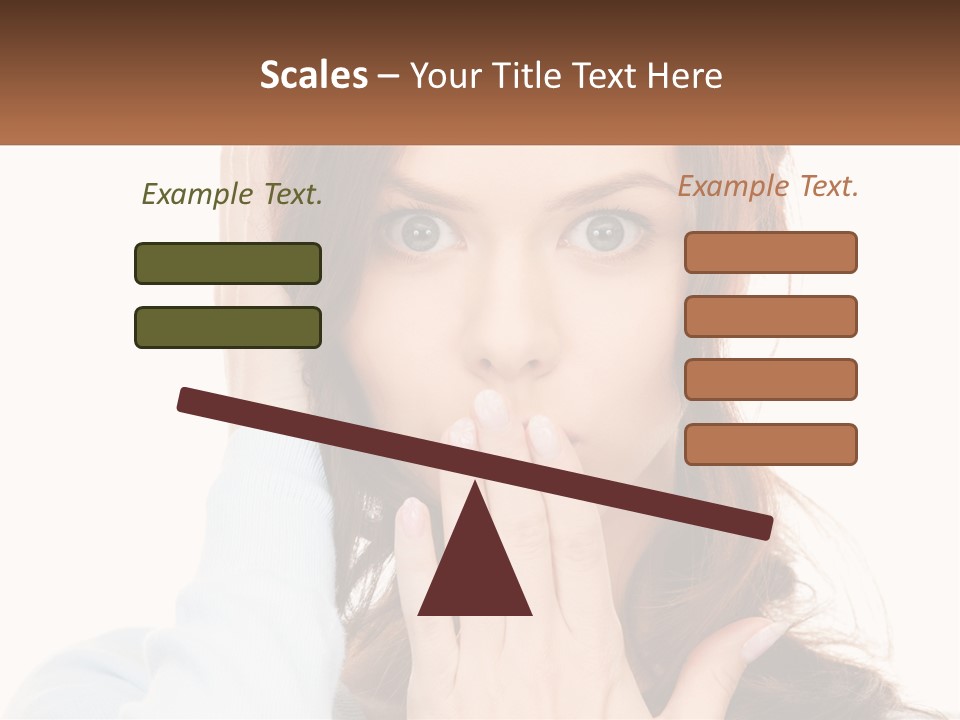 A Woman Covering Her Mouth With Her Hands PowerPoint Template