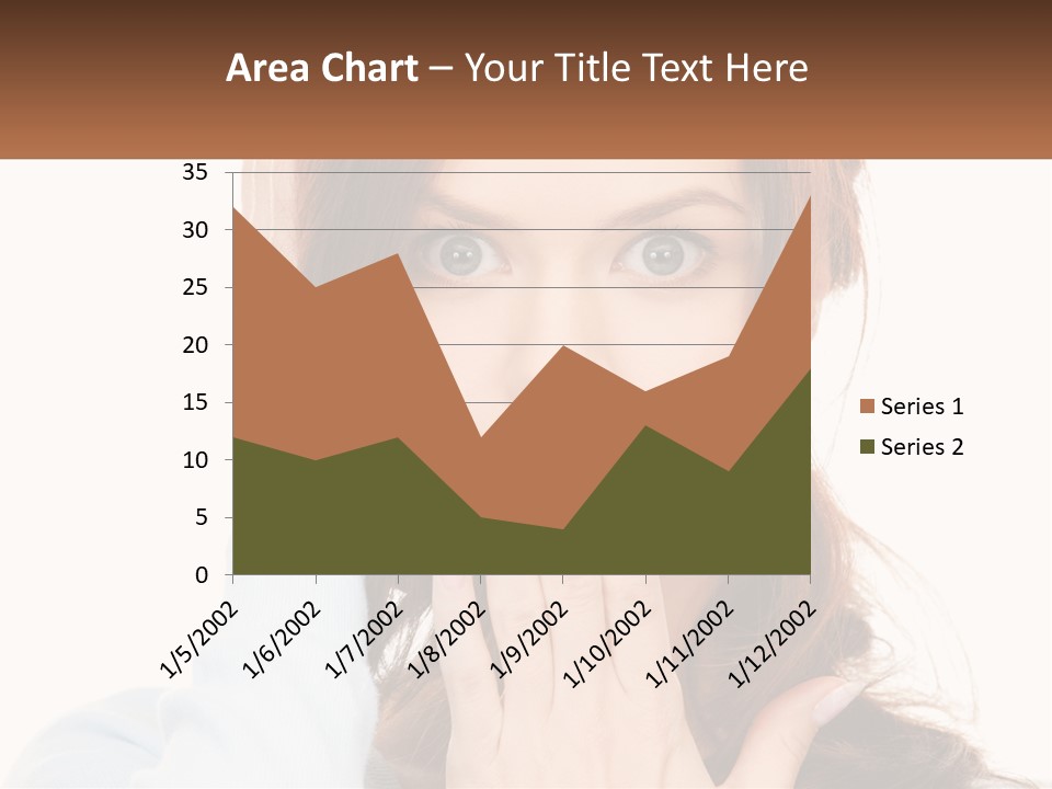 A Woman Covering Her Mouth With Her Hands PowerPoint Template