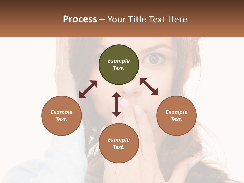 A Woman Covering Her Mouth With Her Hands PowerPoint Template
