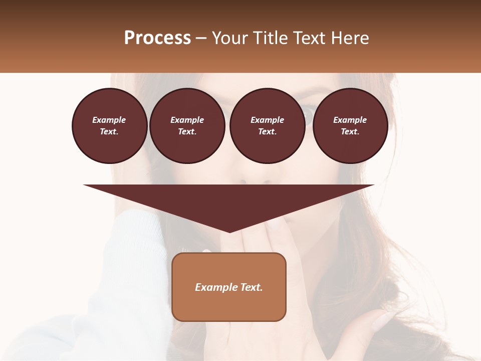 A Woman Covering Her Mouth With Her Hands PowerPoint Template