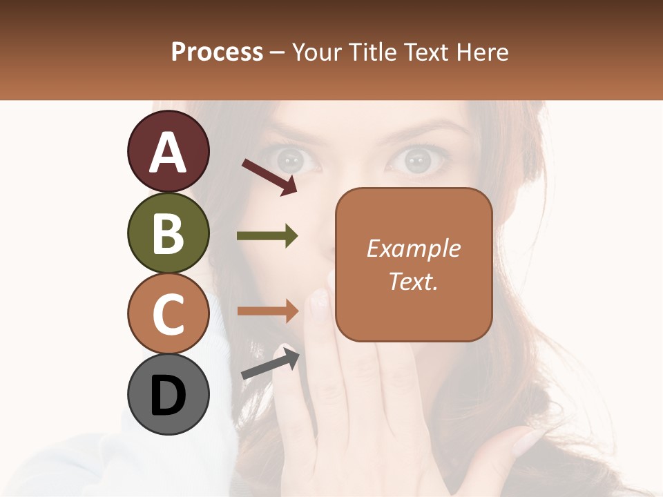 A Woman Covering Her Mouth With Her Hands PowerPoint Template