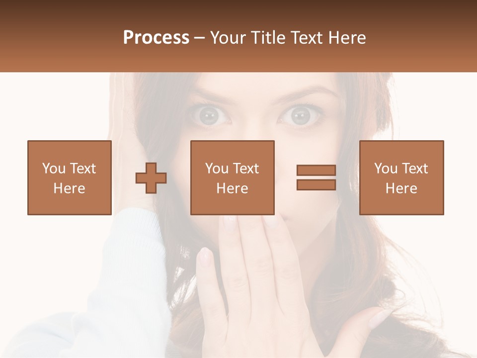 A Woman Covering Her Mouth With Her Hands PowerPoint Template