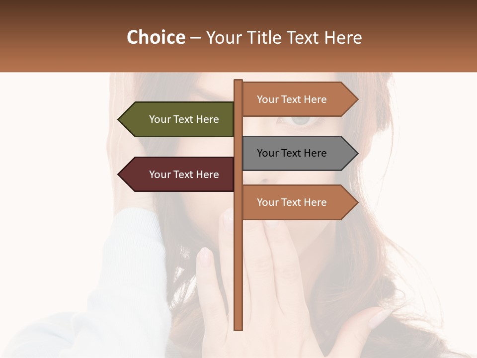 A Woman Covering Her Mouth With Her Hands PowerPoint Template