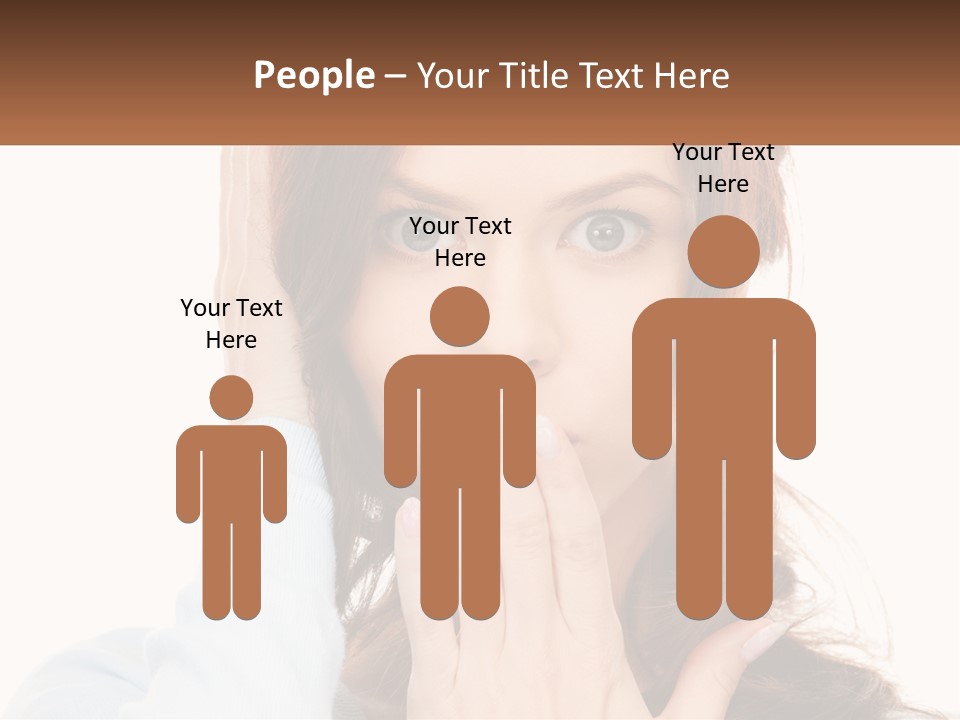 A Woman Covering Her Mouth With Her Hands PowerPoint Template