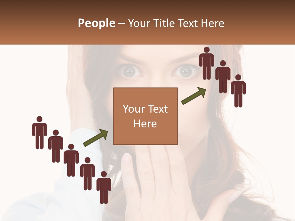A Woman Covering Her Mouth With Her Hands PowerPoint Template