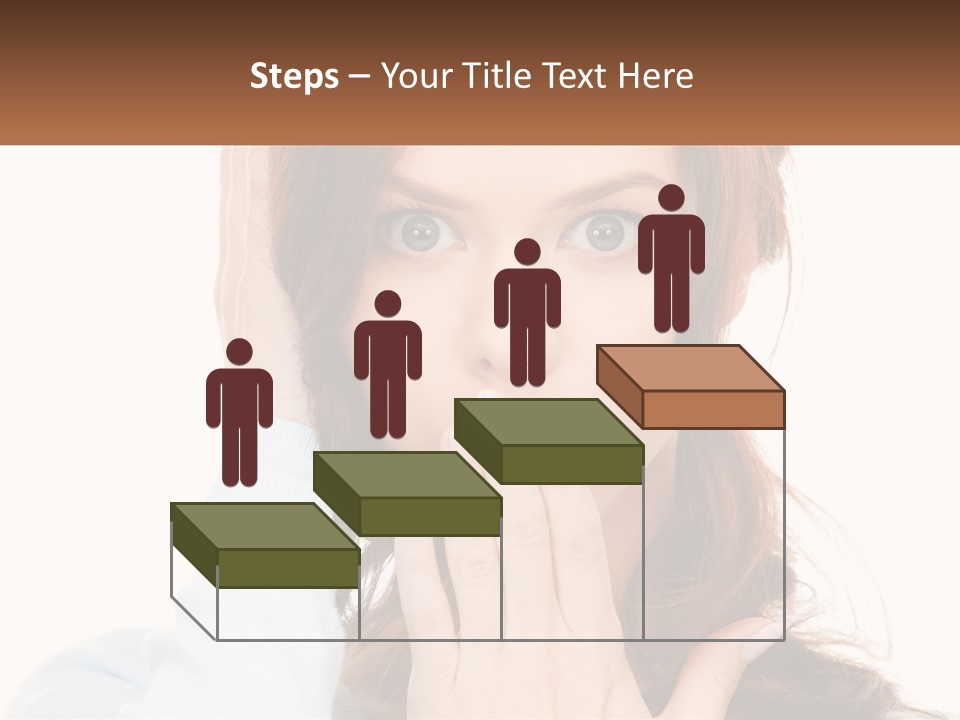 A Woman Covering Her Mouth With Her Hands PowerPoint Template