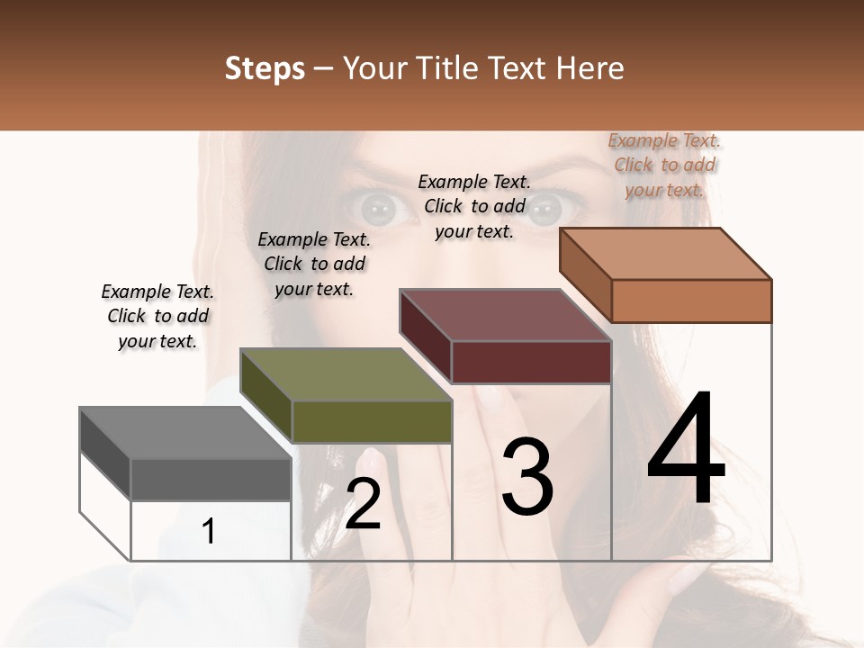 A Woman Covering Her Mouth With Her Hands PowerPoint Template