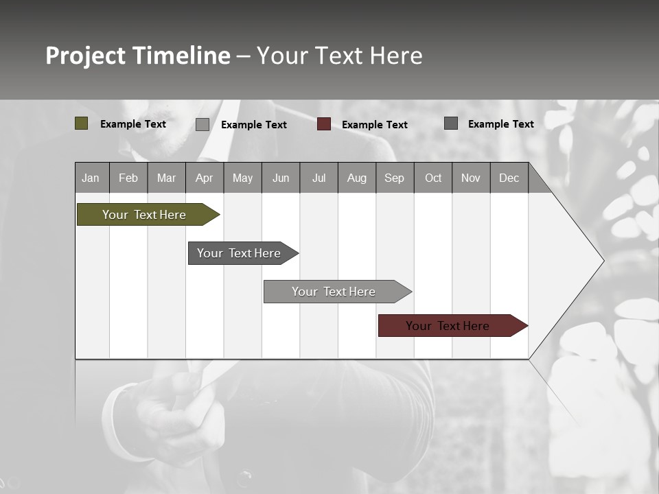 A Man In A Suit Is Holding A Pair Of Scissors PowerPoint Template