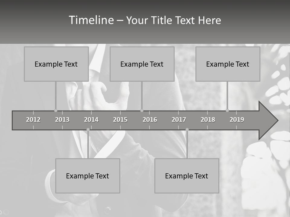 A Man In A Suit Is Holding A Pair Of Scissors PowerPoint Template