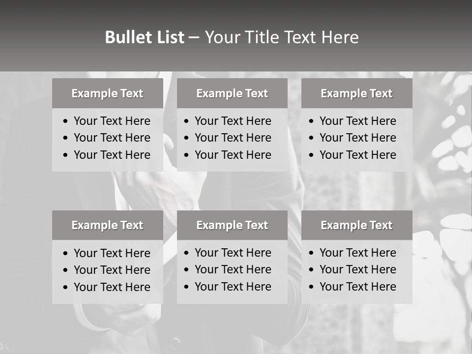 A Man In A Suit Is Holding A Pair Of Scissors PowerPoint Template