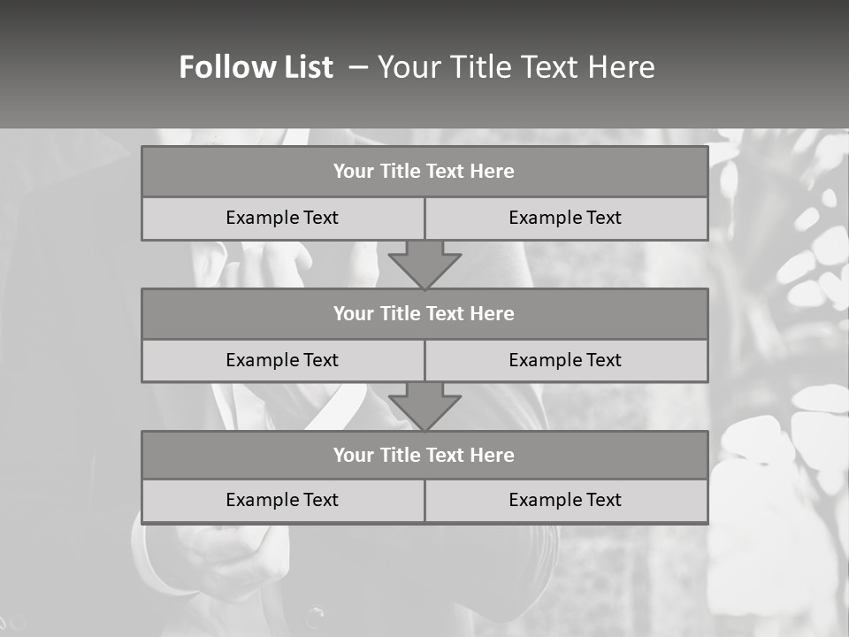 A Man In A Suit Is Holding A Pair Of Scissors PowerPoint Template