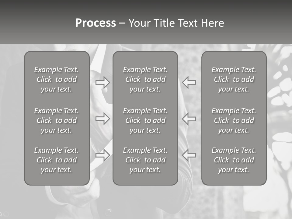 A Man In A Suit Is Holding A Pair Of Scissors PowerPoint Template