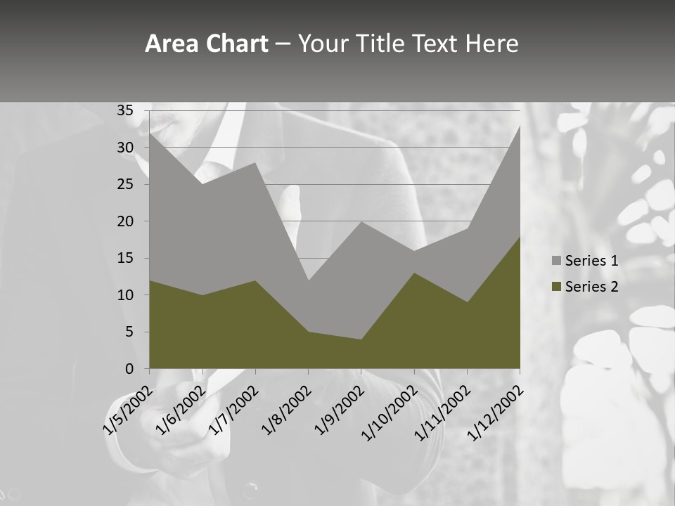A Man In A Suit Is Holding A Pair Of Scissors PowerPoint Template