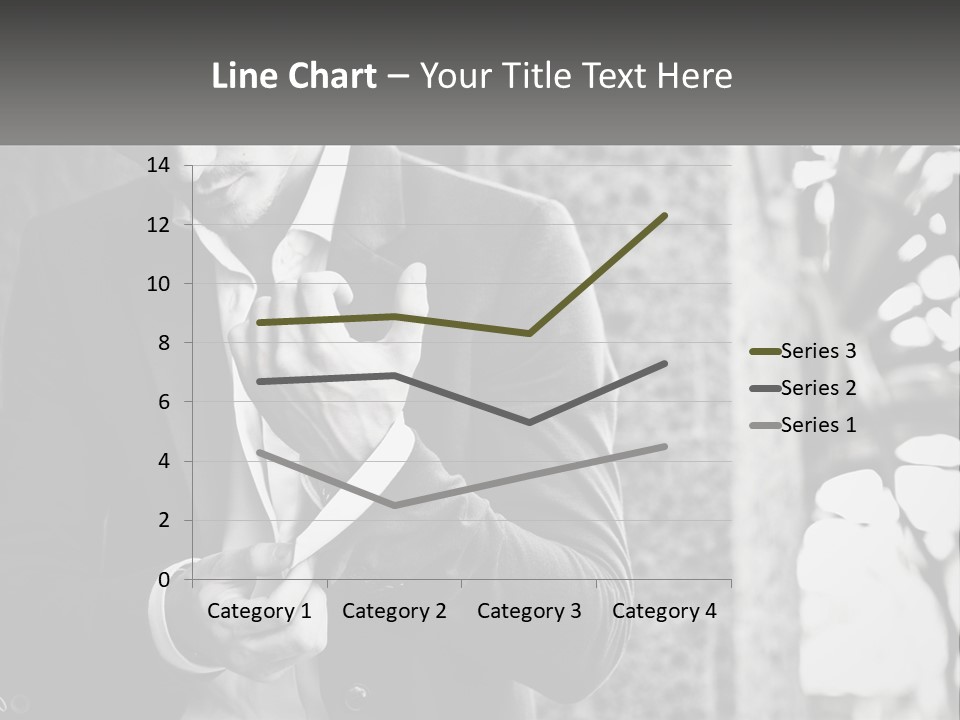 A Man In A Suit Is Holding A Pair Of Scissors PowerPoint Template