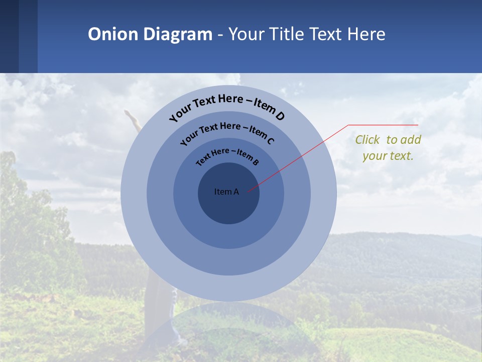 A Woman Standing On Top Of A Hill With Her Arms Outstretched PowerPoint Template