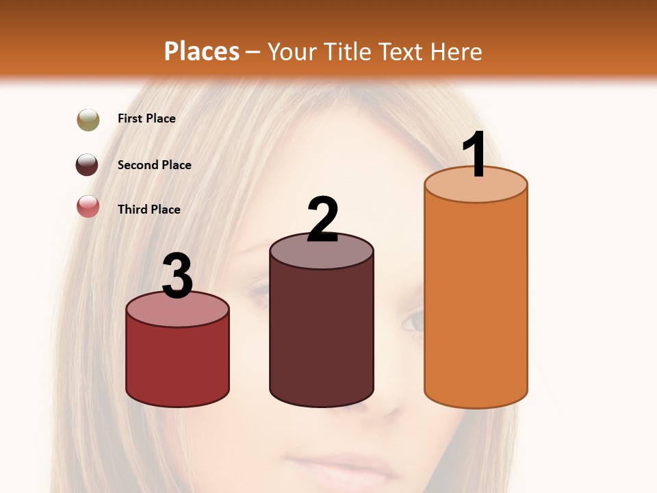 A Beautiful Blond Woman With Blue Eyes Powerpoint Template PowerPoint Template