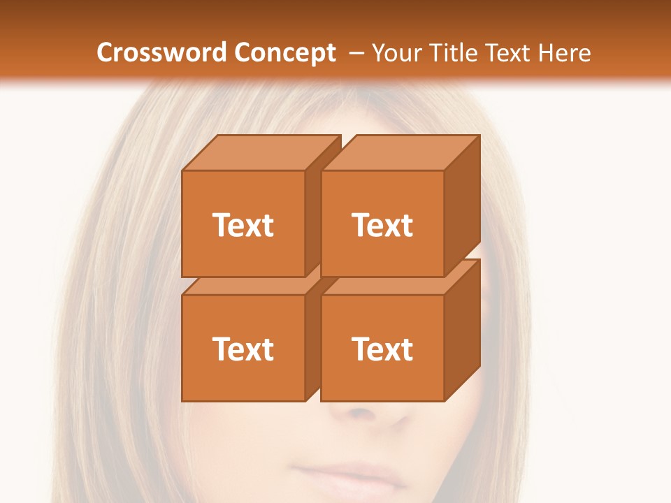 A Beautiful Blond Woman With Blue Eyes Powerpoint Template PowerPoint Template