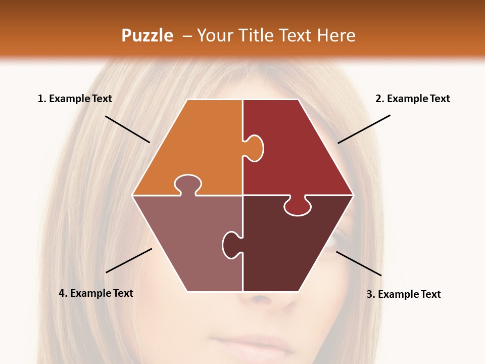 A Beautiful Blond Woman With Blue Eyes Powerpoint Template PowerPoint Template