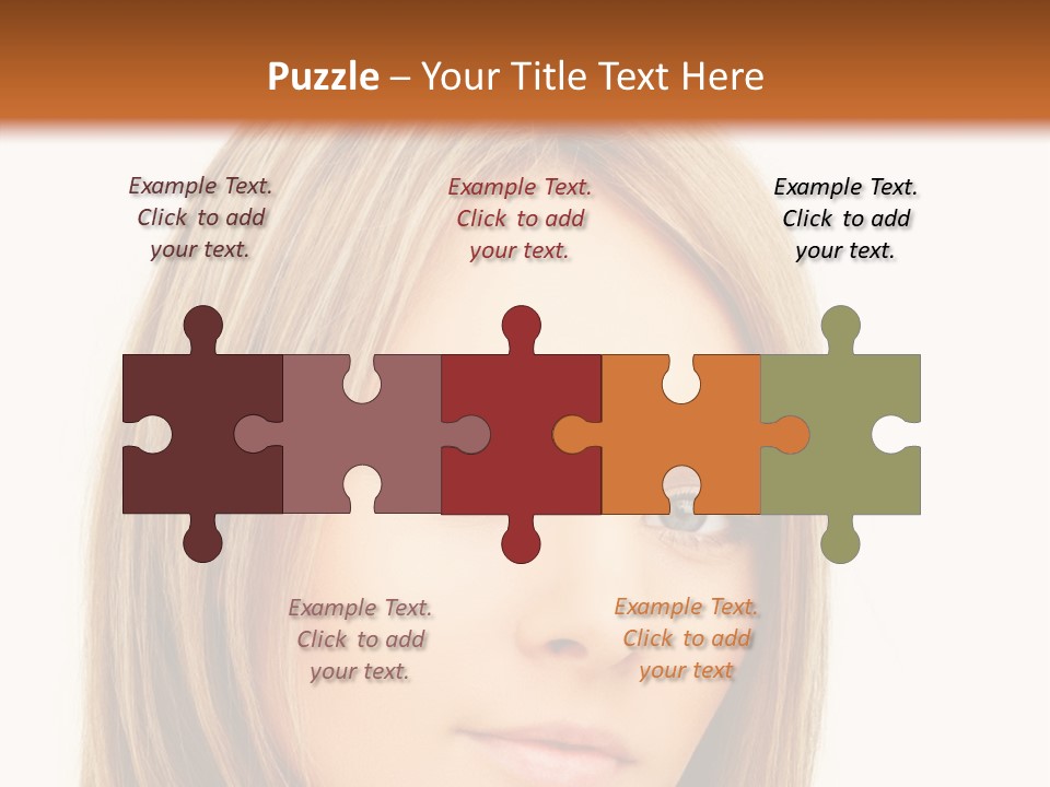 A Beautiful Blond Woman With Blue Eyes Powerpoint Template PowerPoint Template