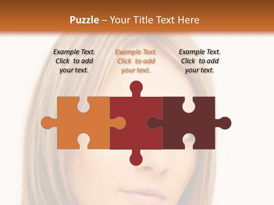 A Beautiful Blond Woman With Blue Eyes Powerpoint Template PowerPoint Template